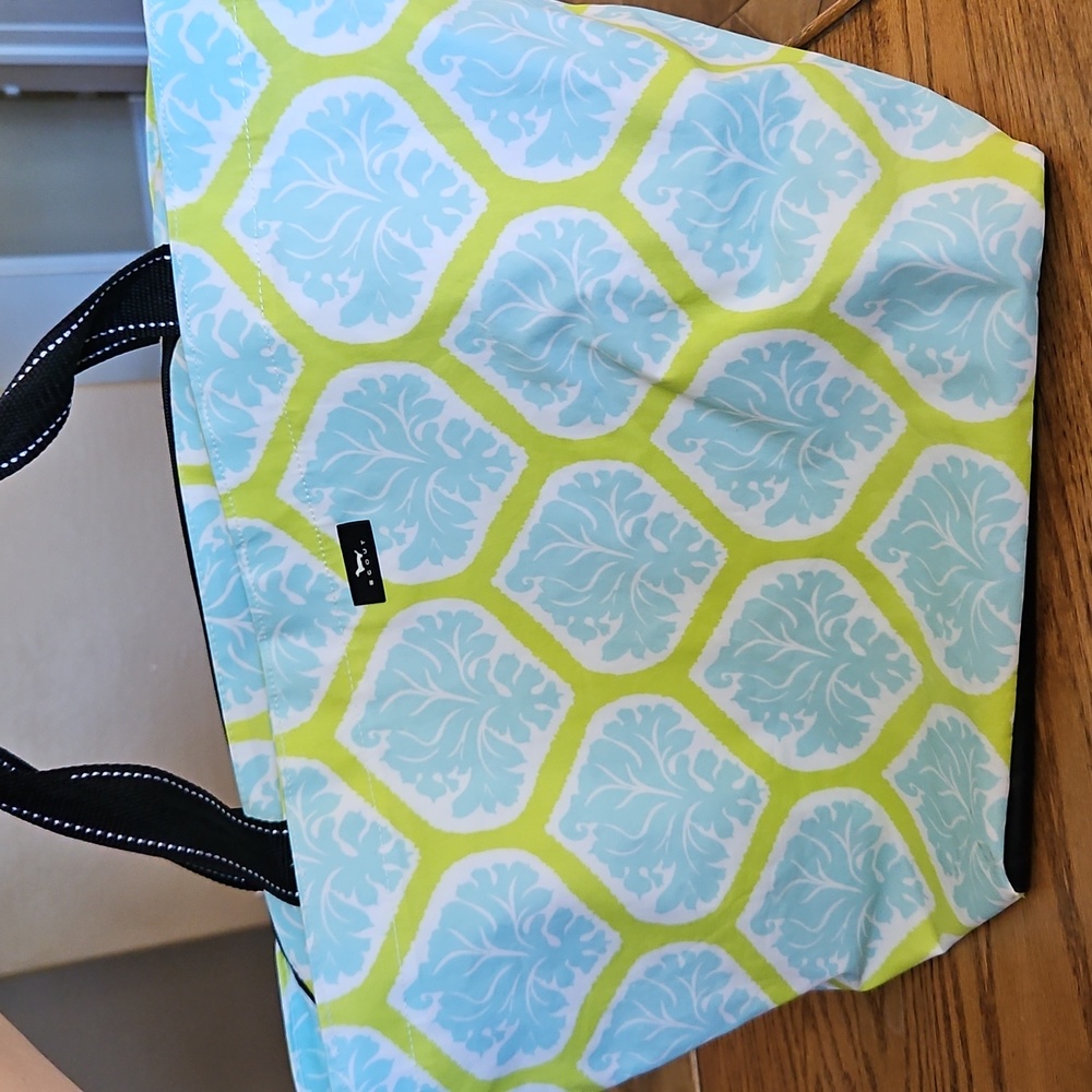 Scout Weekender Bag Tote Inna Garden Aqua and Lime Damask Carryon Travel Storage - Picture 2 of 14
